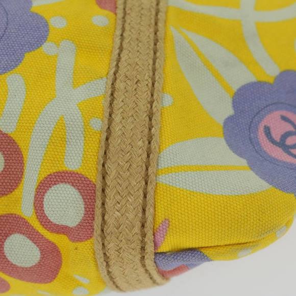 CHANEL Tote Bag Canvas Yellow CC Auth bs10328 - Picture 10 of 16
